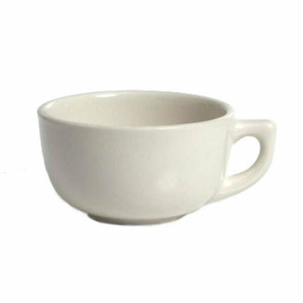 Tuxton China 14 oz. Cappuccino Cup - Eggshell - 2 Dozen BEF-1402